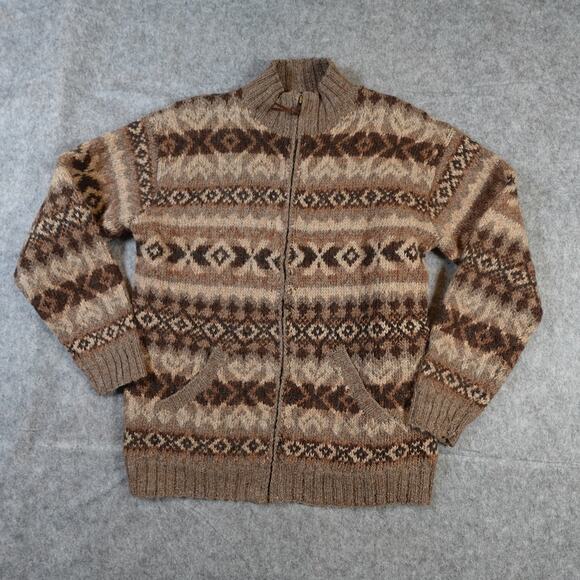 Ralph Lauren Sweater Womens Small Petite Nordic Wool Llama Hand Knit Western - Picture 1 of 9